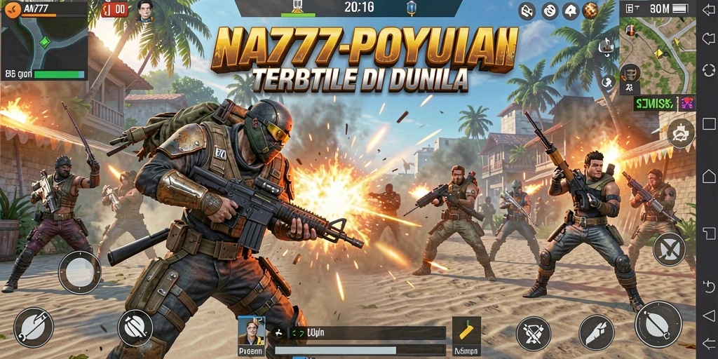 Tampilkan aksi mendebarkan dalam gameplay Battle Royale AN777.