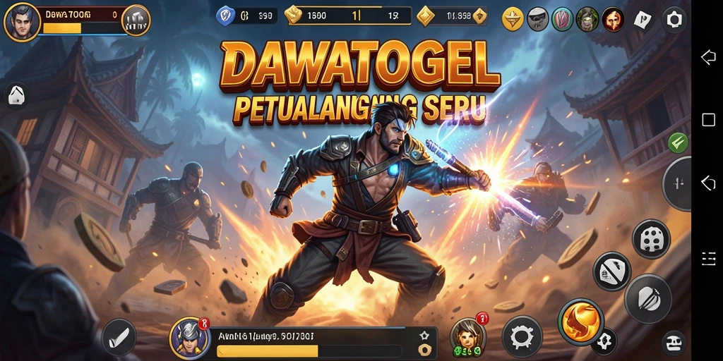 Gameplay seru DAWATOGEL dengan aksi mendebarkan dan karakter unik.