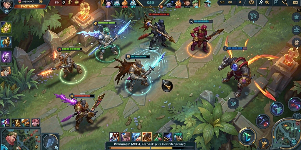 Tampilan gameplay epik dari battle arena FASTWIN77.