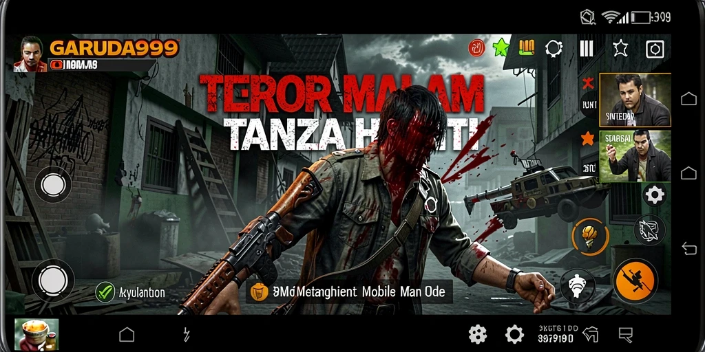 Tampilan gameplay menegangkan dari GARUDA999 dengan suasana horor yang mencekam