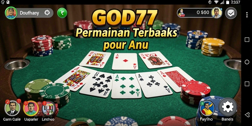 Tampilan gameplay Gaple yang seru dan interaktif di GOD77.