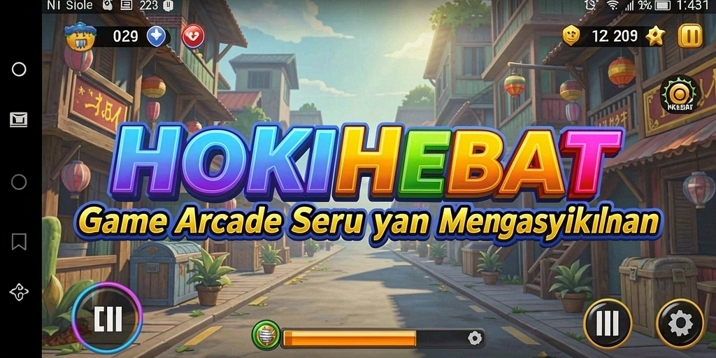 Tampilan gameplay seru dan menantang di HOKIHEBAT.