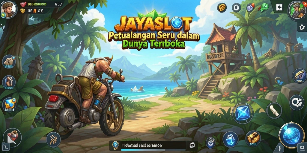 Screenshot gameplay JAYASLOT yang menunjukkan keindahan dunia terbuka