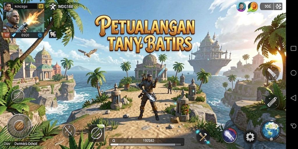 Tangkapan layar gameplay MDG188 yang menampilkan dunia terbuka yang luas.