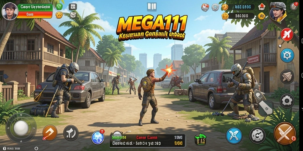 Tampilan screenshot utama MEGA111 menampilkan gameplay yang seru dan interaktif.