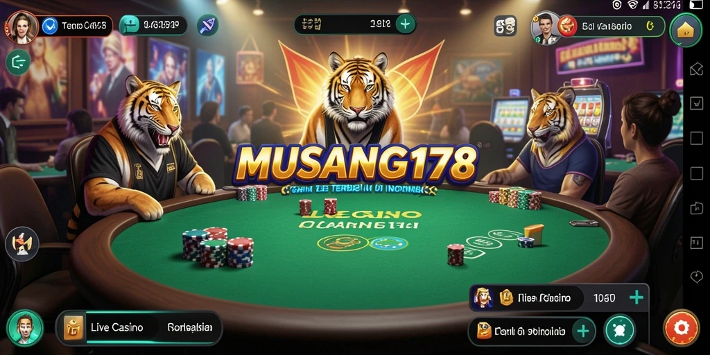 Tampilan permainan Live Casino yang mendebarkan di MUSANG178.