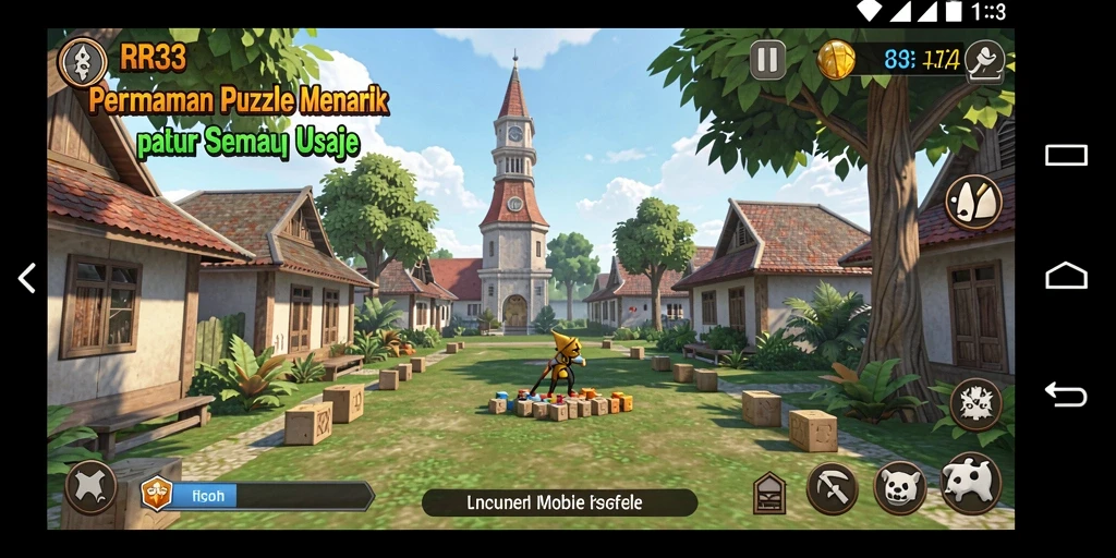 Screenshot menunjukkan gameplay menantang dari RR33.