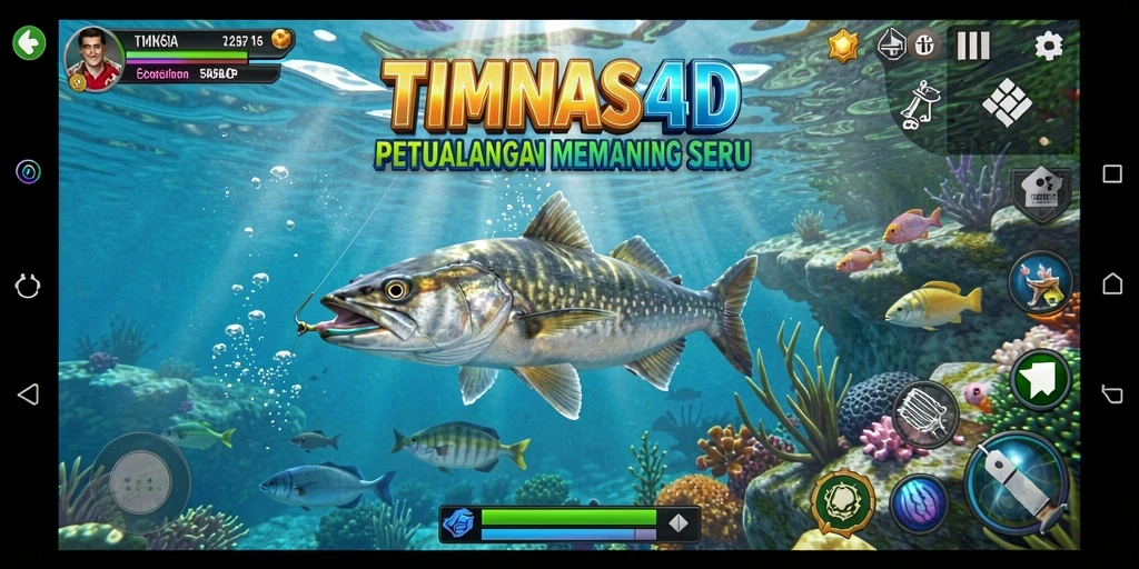 Gameplay memancing yang seru dan menarik di TIMNAS4D.