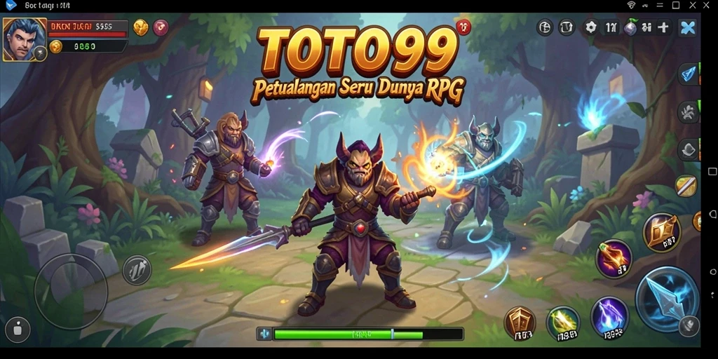 Tampilan gameplay TOTO99 yang menakjubkan dan penuh aksi RPG.